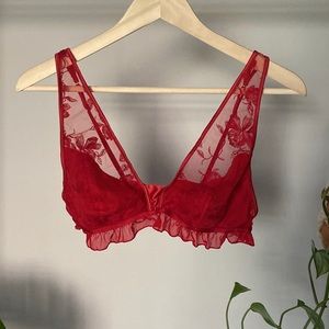 Red bralette